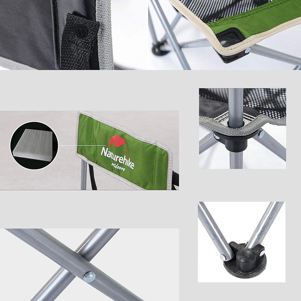Naturehike chair with non-slip feet on varied ground