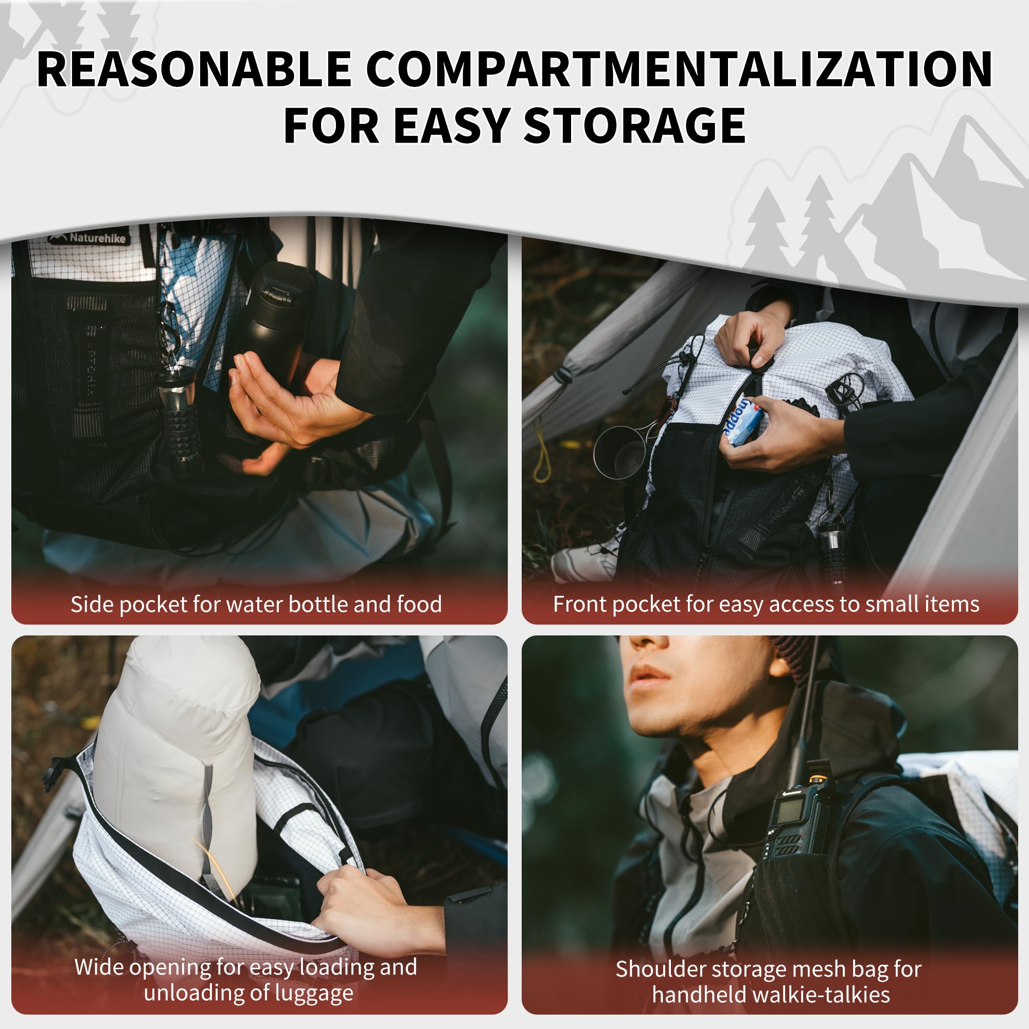 Naturehike chest buckle with hidden emergency whistle for safety on trips