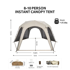 Naturehike Cloud Boundar hexagonal gazebo side view highlighting durable frame and breathable windows