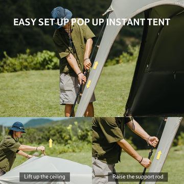 Naturehike Cloud Boundar hexagonal gazebo shown with weather-resistant coating for outdoor use