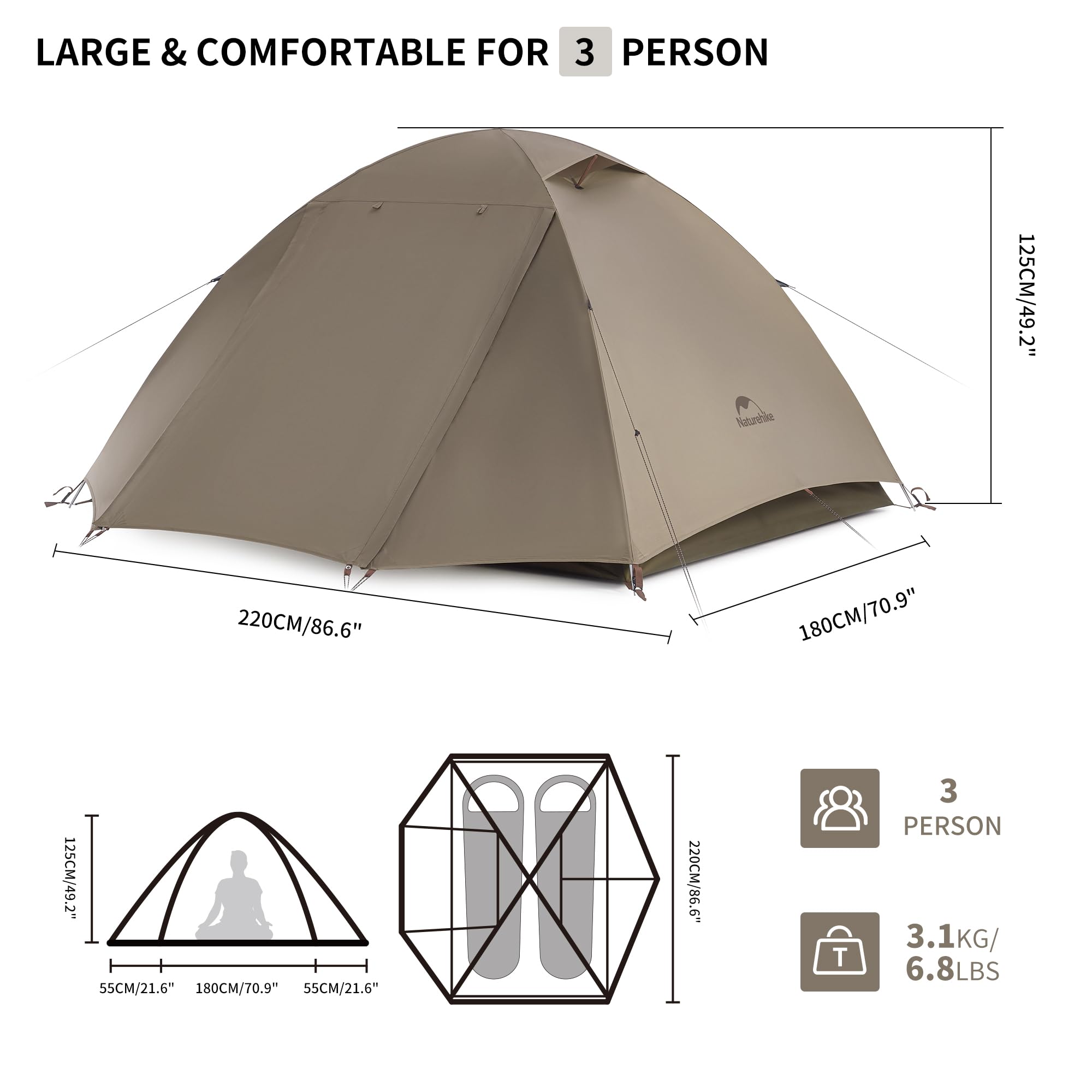Naturehike Cloud River tent packed compact for easy travel and storage