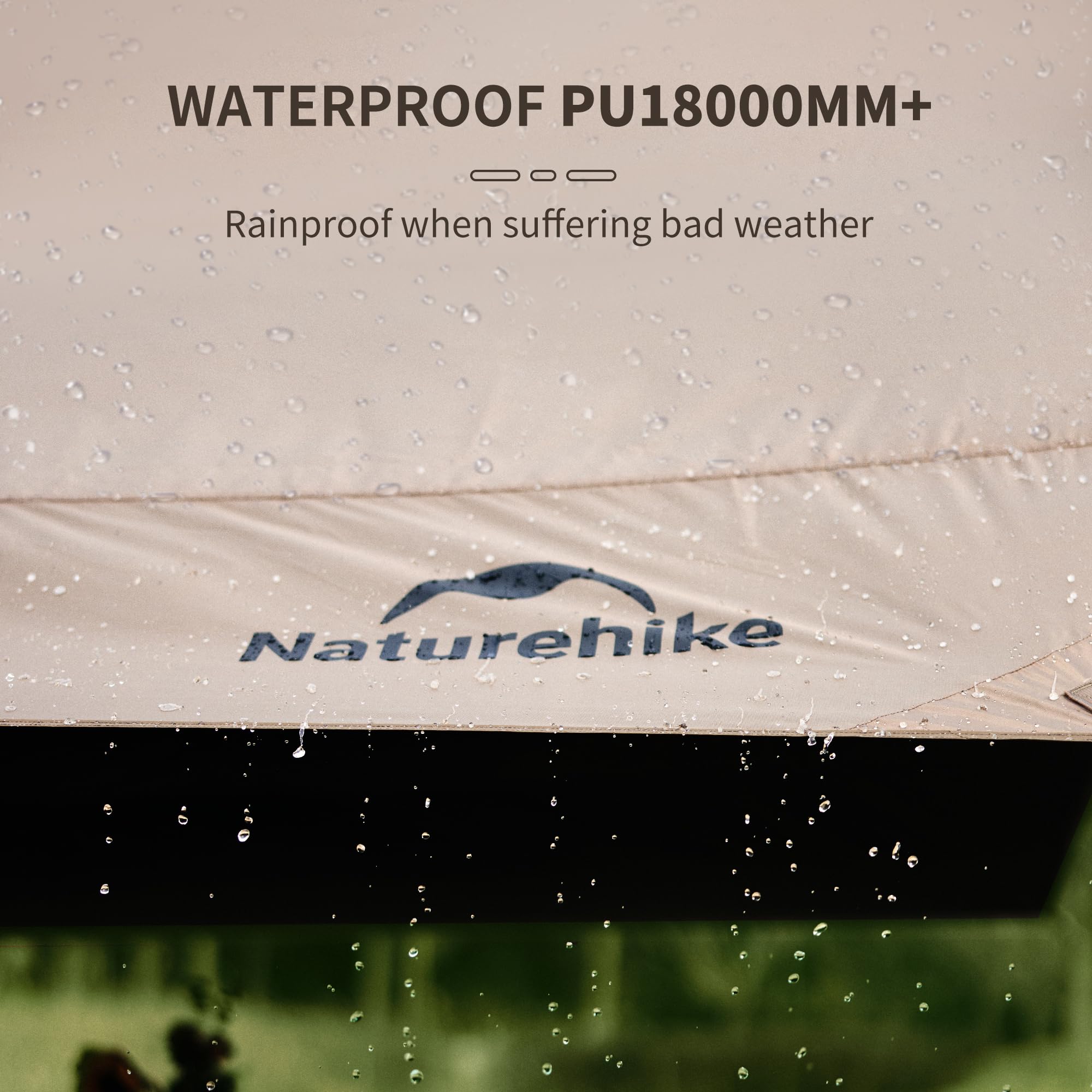 Naturehike Cloud Skies large shade area provides cooling outdoor rest