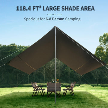 Naturehike Cloud Skies UV-blocking shade provides sun protection for daytime outings.