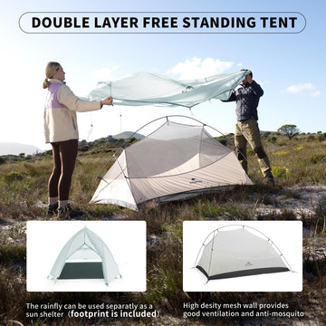 Naturehike Cloud-Up 1P compact packed size fits backpack