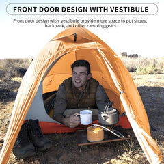 Naturehike Cloud-Up 1P interior shows mesh pockets for organized storage and fast access.