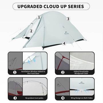 Naturehike Cloud-Up 1P tent in bag with stakes