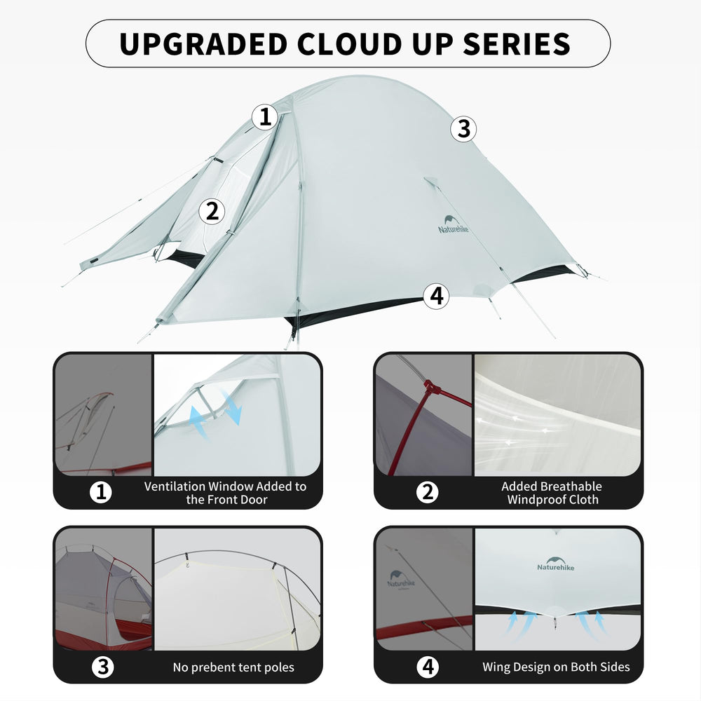 Naturehike Cloud-Up 1P tent in bag with stakes