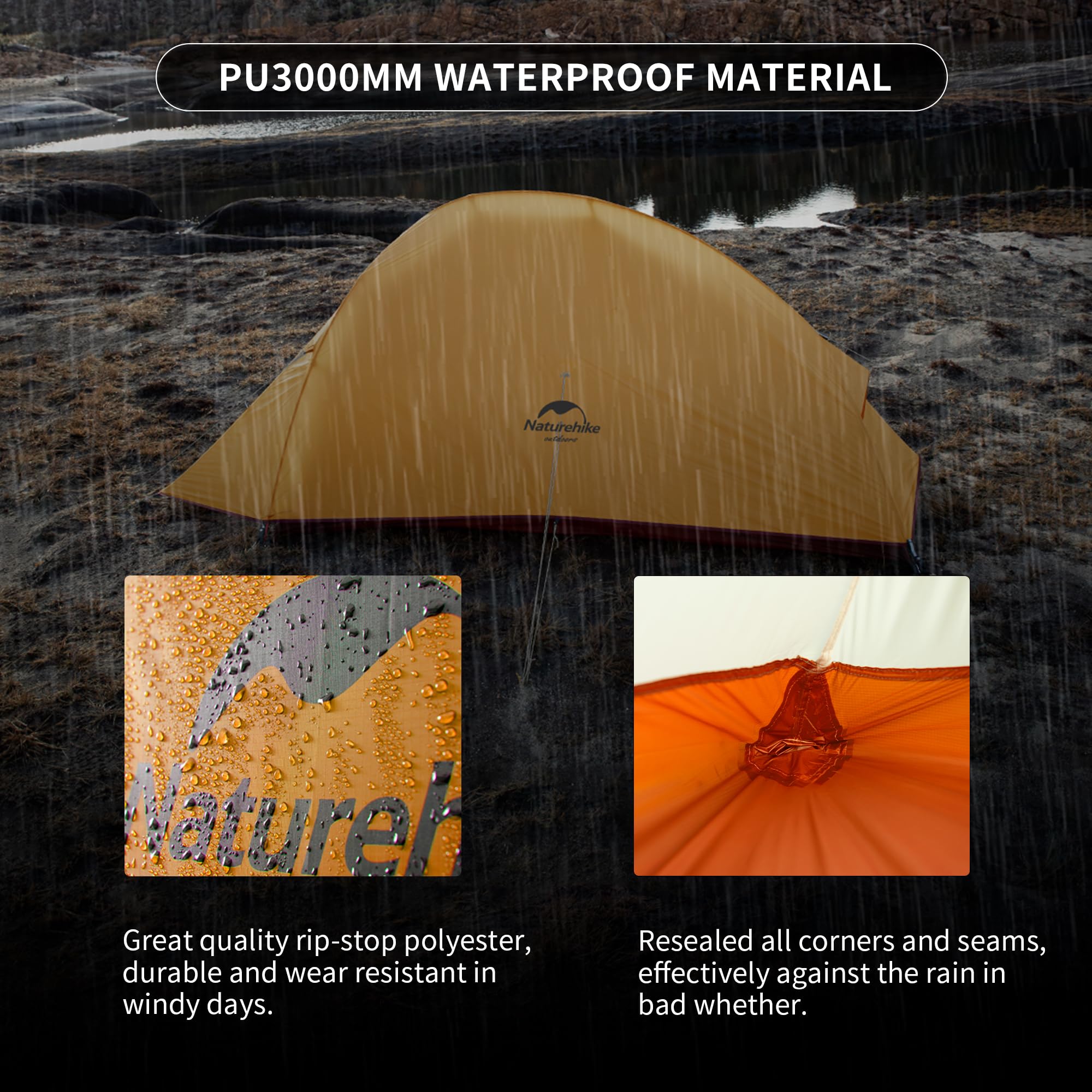 Naturehike Cloud-Up 2-person tent double-layer enhances airflow and ventilation