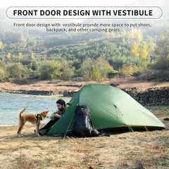 Naturehike Cloud-Up interior shows roomy space for two and gear.