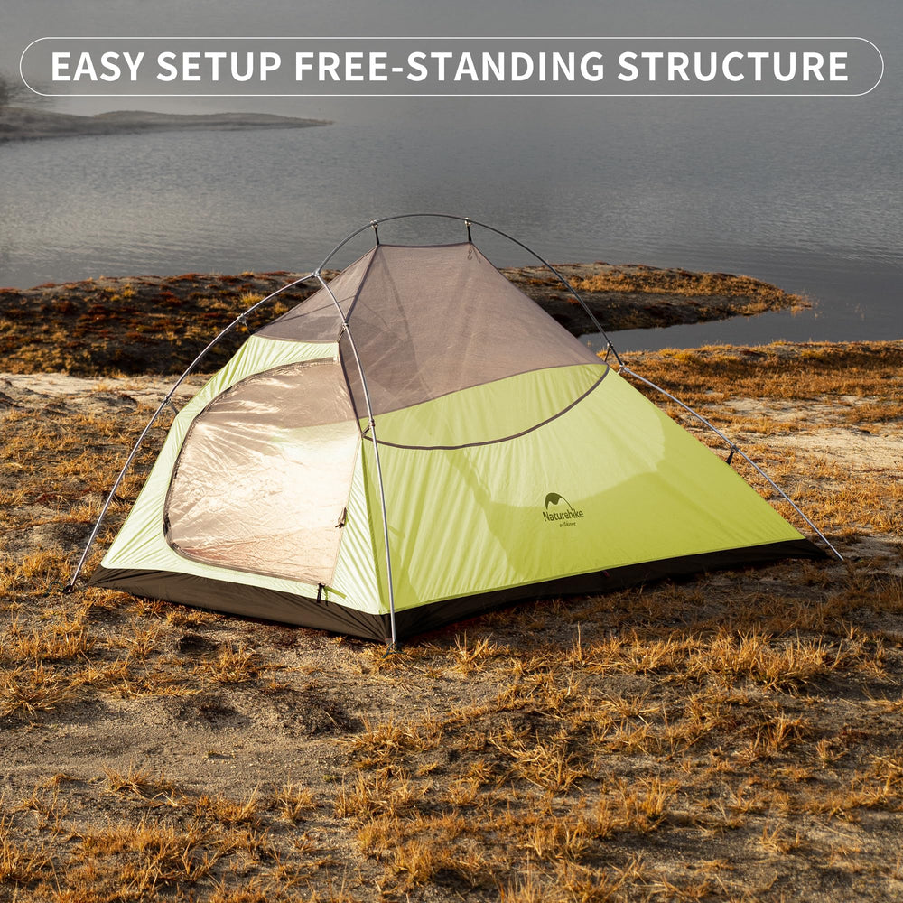 Naturehike Cloud-Up packed size demonstrates compact carry for hikers.