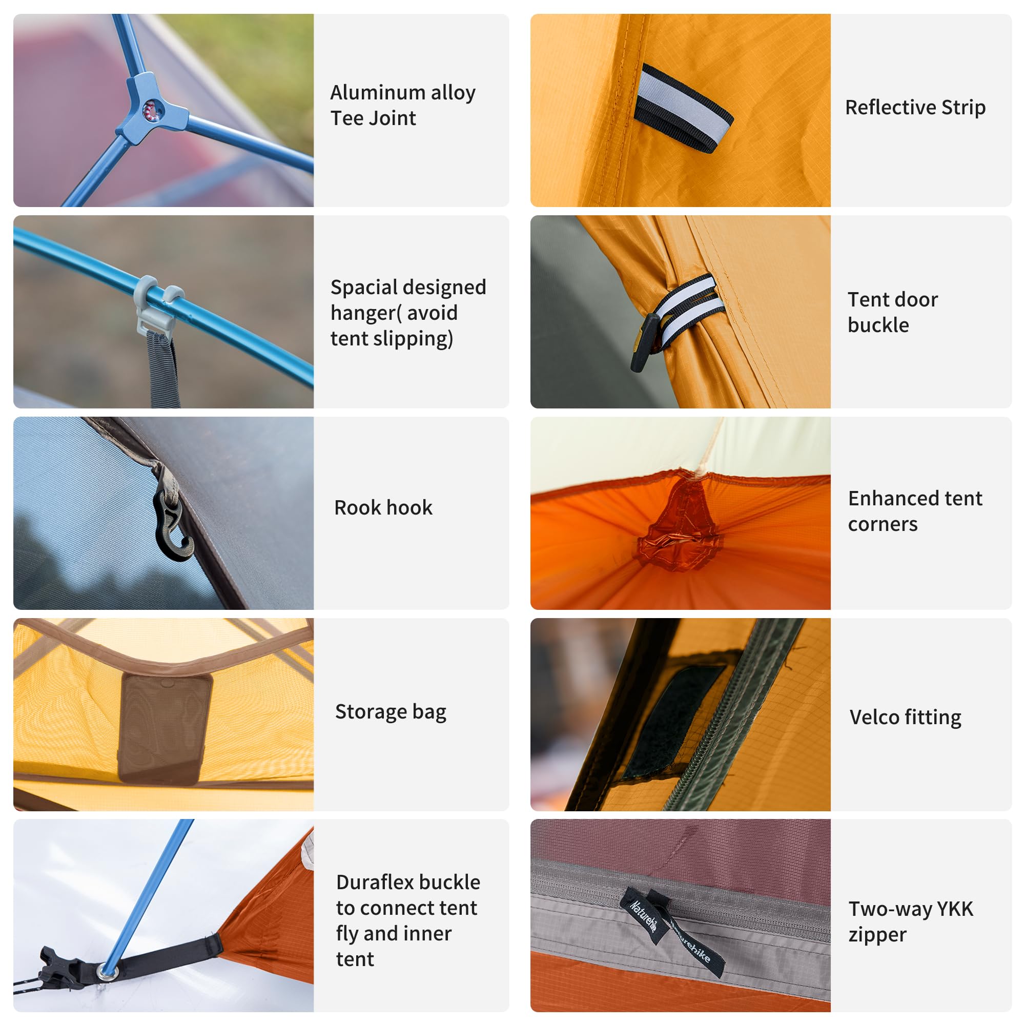 Naturehike Cloud-Up 2-person tent interior space designed for two with comfortable headroom