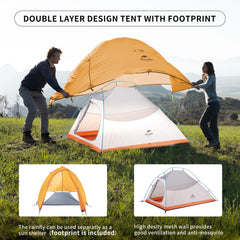 Naturehike Cloud-Up 2-person tent waterproof shell protects you in rain