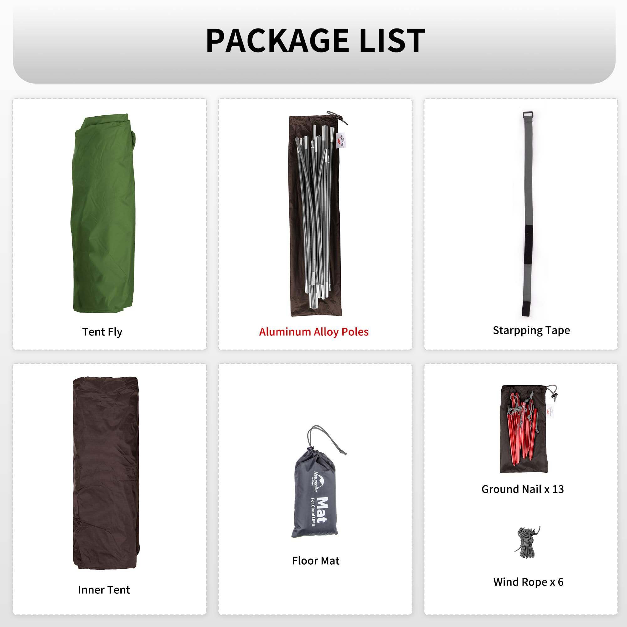 Naturehike Cloud-Up 3-Person tent night ventilation enables breathable sleep.