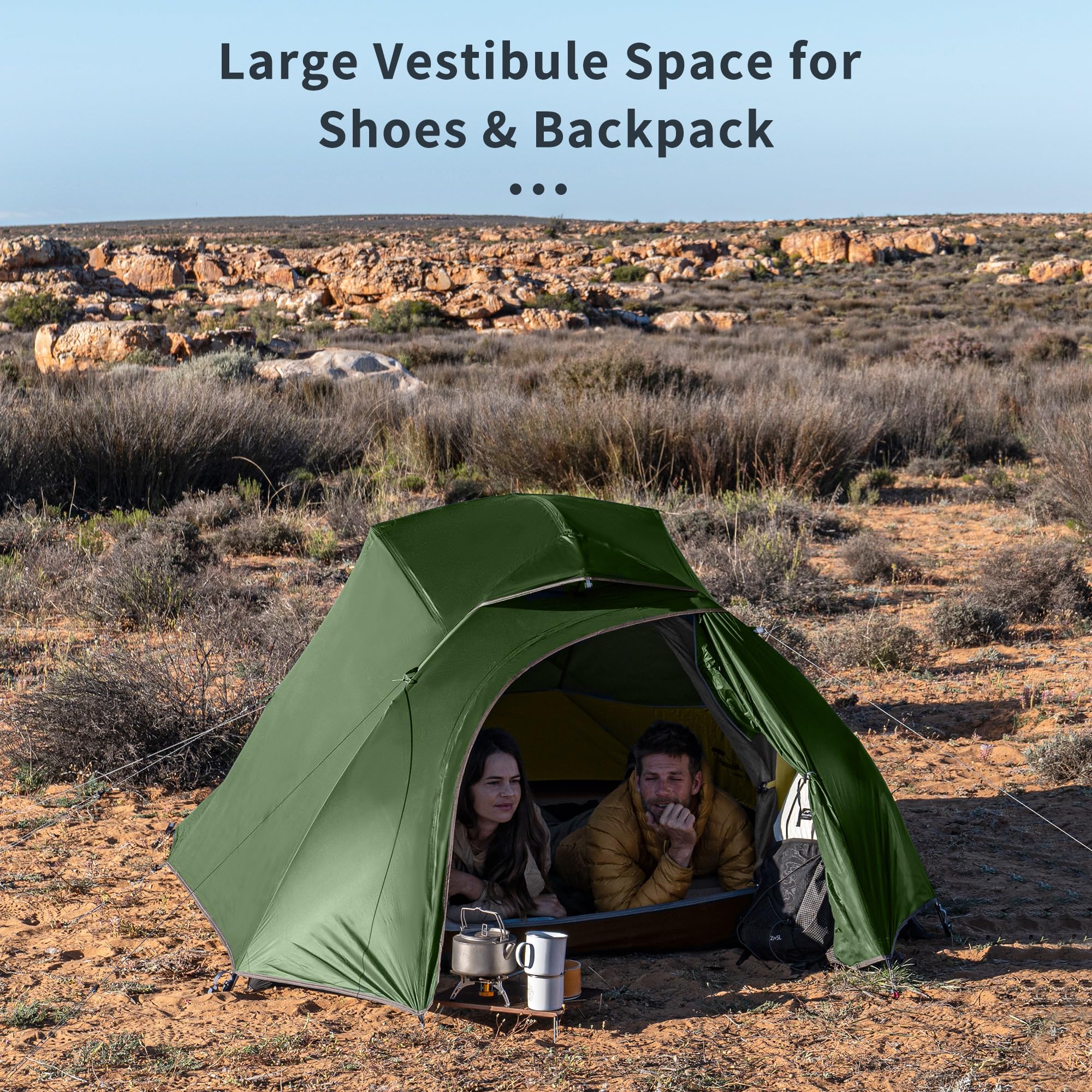 Naturehike Cloud-Up 3-Person tent aluminum poles ensure sturdy frame.