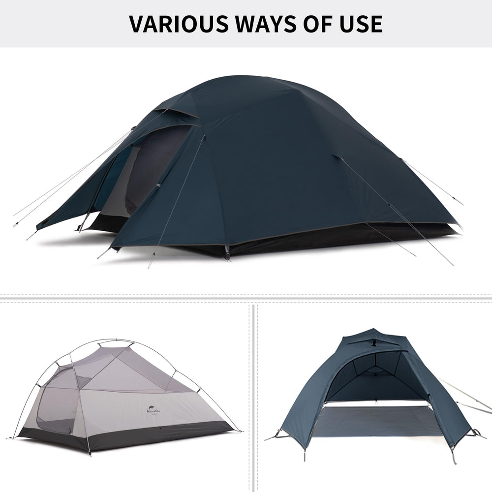 Naturehike Cloud-Up 3 Person Tent waterproof shell keeps you dry during unexpected rain