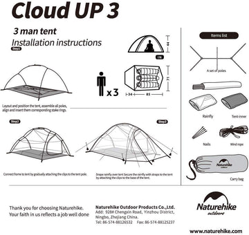 Naturehike Cloud-Up 3-season camping scenario illustrates versatile year-round use.