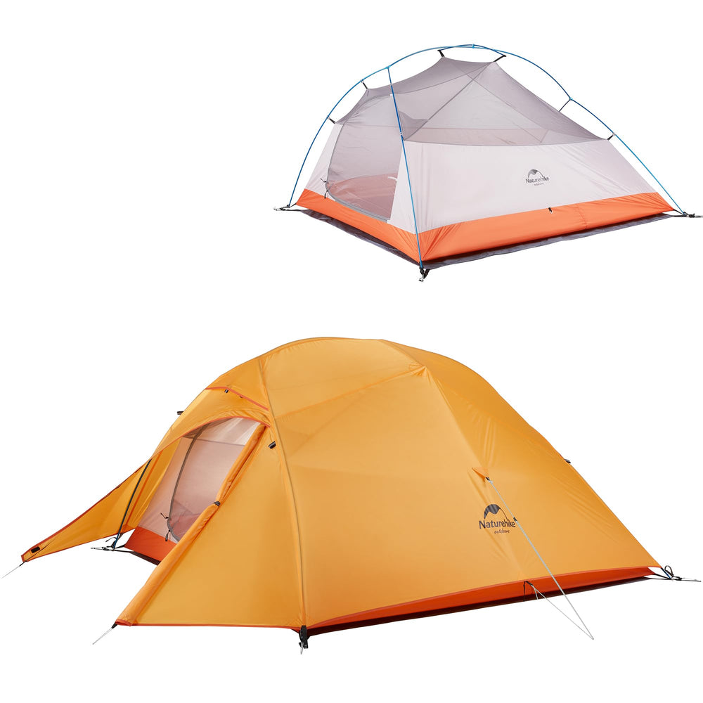 Naturehike Cloud-Up 3P tent assembly enables quick setup for stress-free camping.