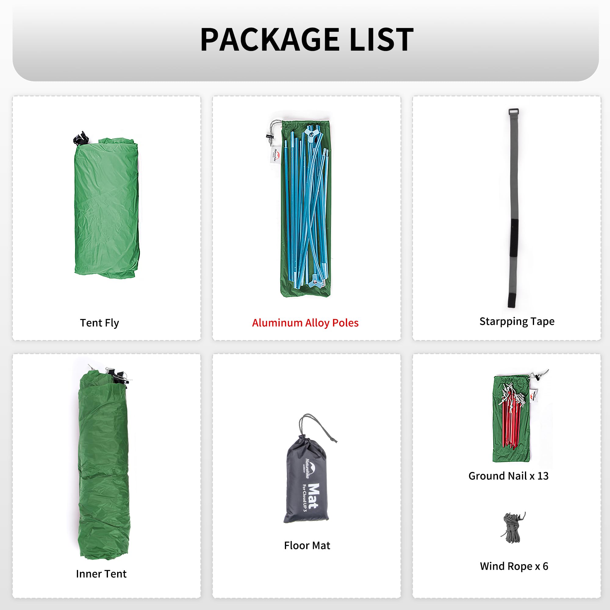 Naturehike Cloud-Up 3P tent double-layer-ventilation promotes good airflow.