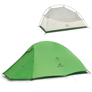 Naturehike Cloud Up Base front door shows easy gear access for quick campsite setup