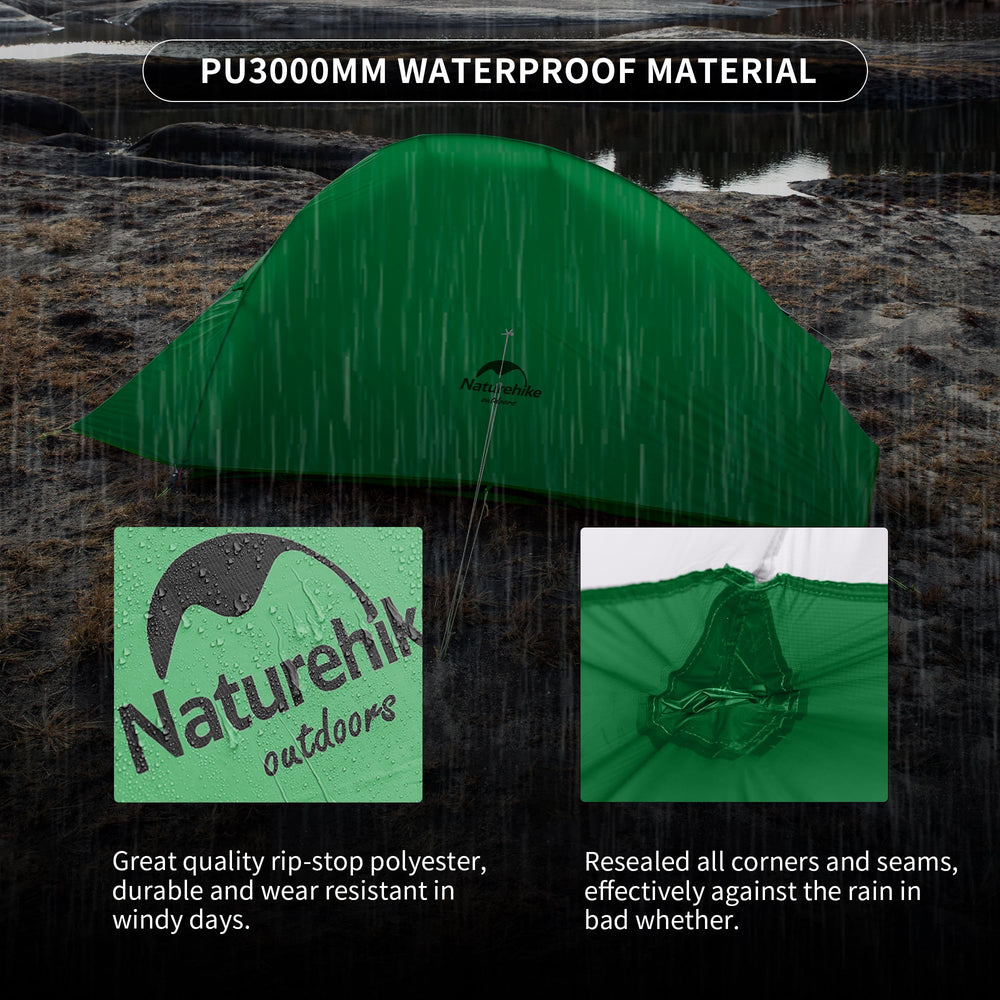 Naturehike Cloud-Up double-layer design improves airflow inside.