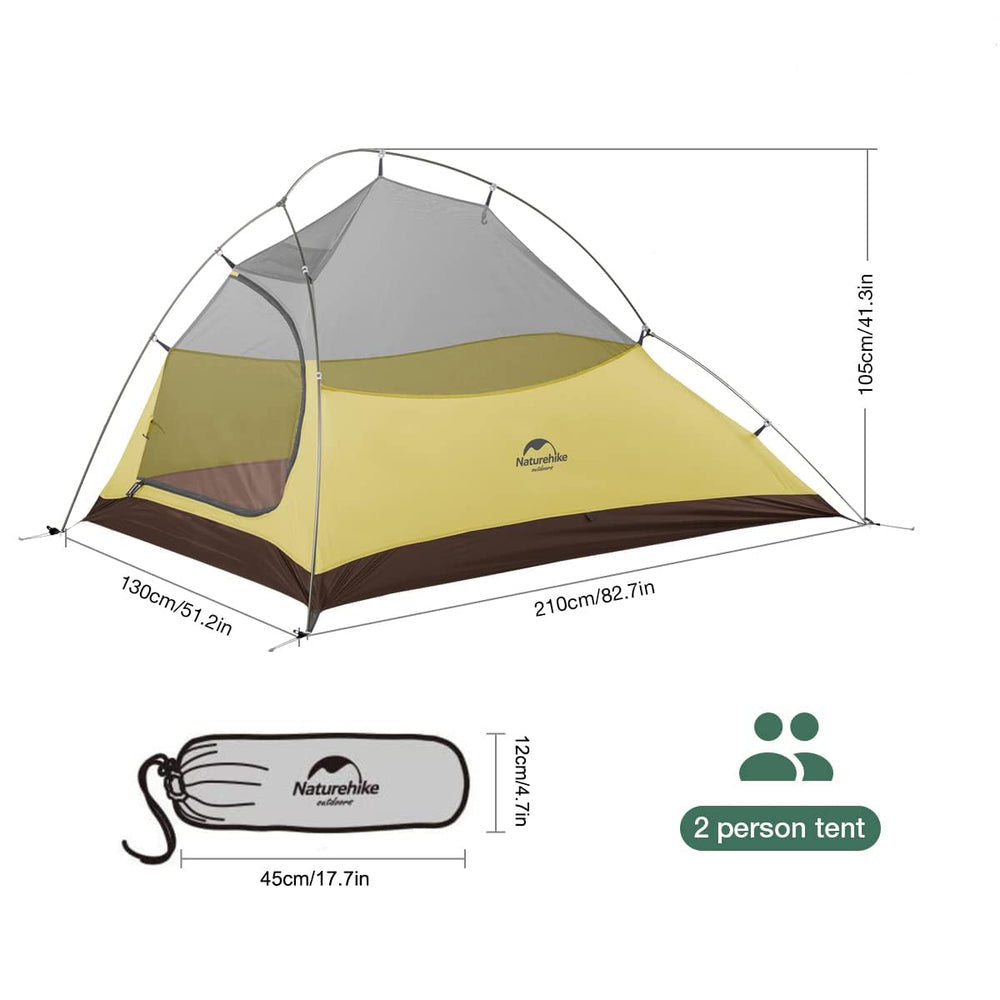 Naturehike Cloud-Up outer-layer-nylon provides privacy and wind protection.