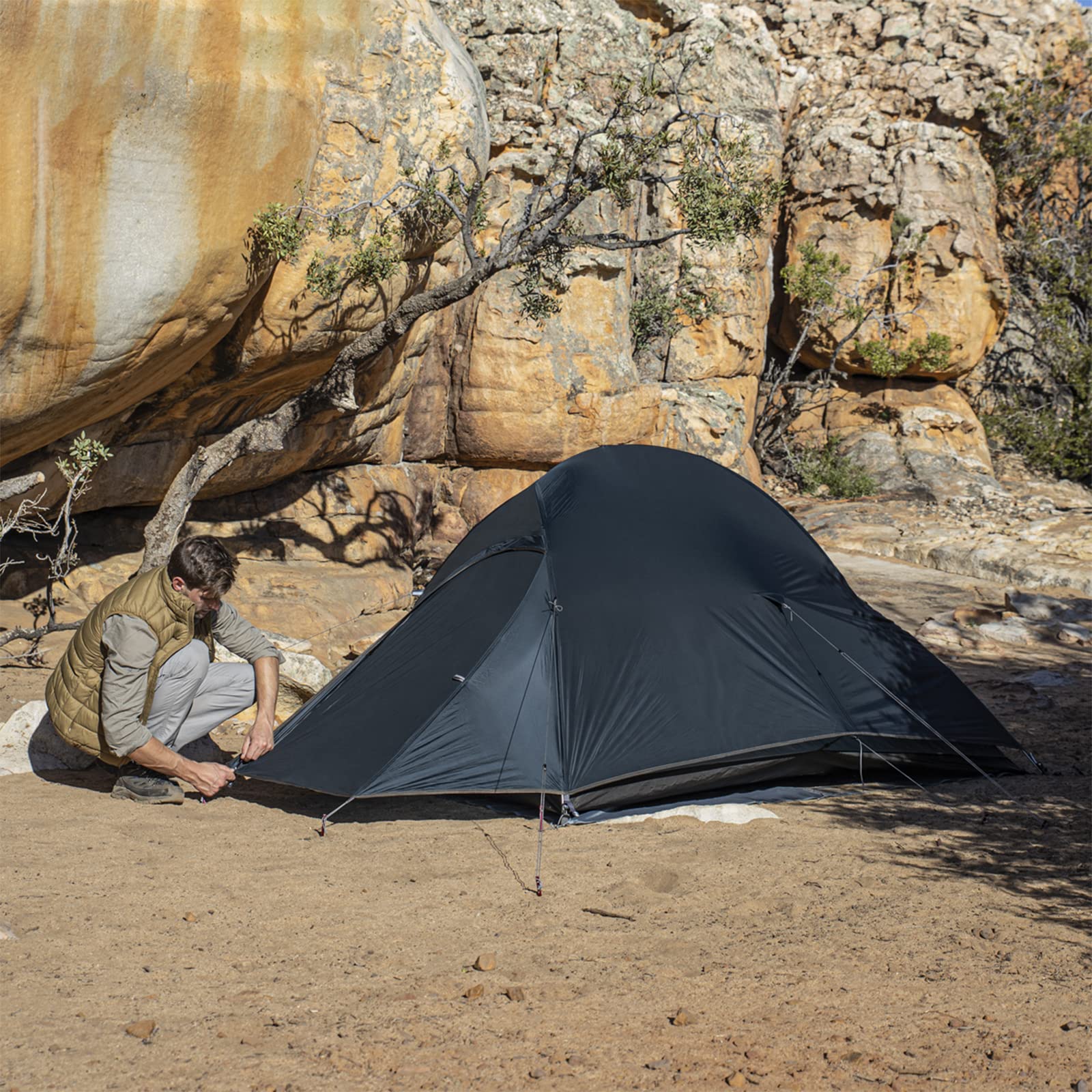 Naturehike Cloud-Up packaged size shows compact carry for backpacking trips.