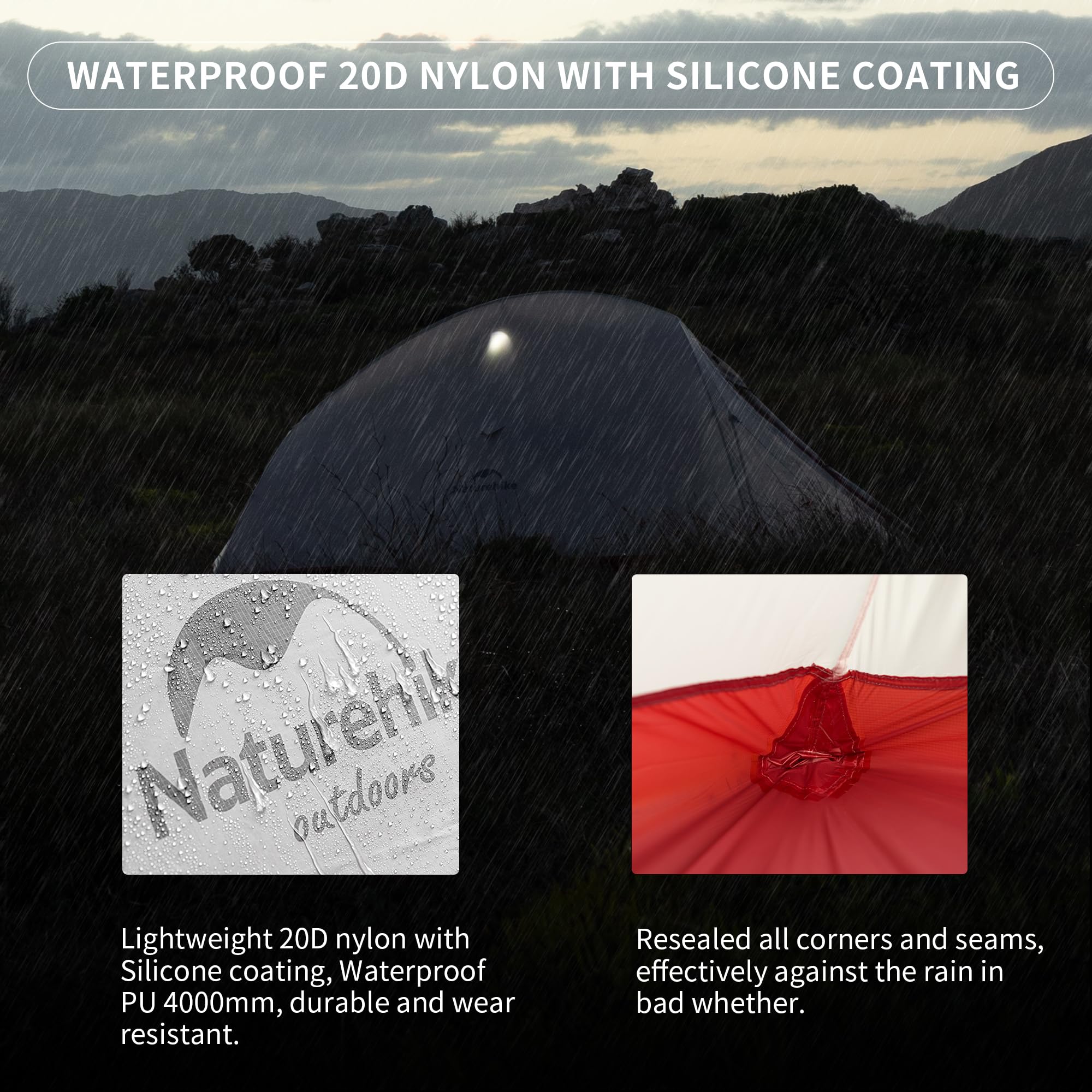 Naturehike Cloud Up Pro footprint included for quicker shelter setup