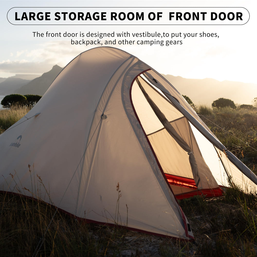 Naturehike Cloud Up Pro packable size fits compactly in a backpack