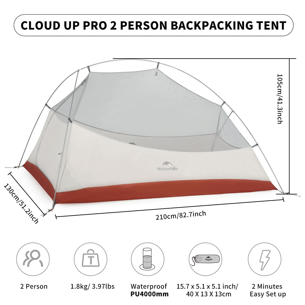 Naturehike Cloud Up Pro vent window enhances airflow to reduce condensation