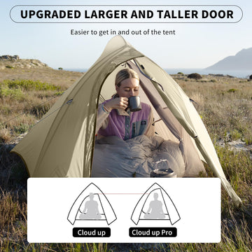 Naturehike Cloud Up Pro ventilation window close-up enhancing air circulation.