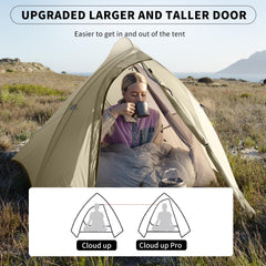 Naturehike Cloud Up Pro ventilation window close-up enhancing air circulation.