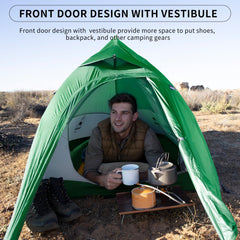 Naturehike Cloud-Up interior offers spacious headroom for solo sleep.