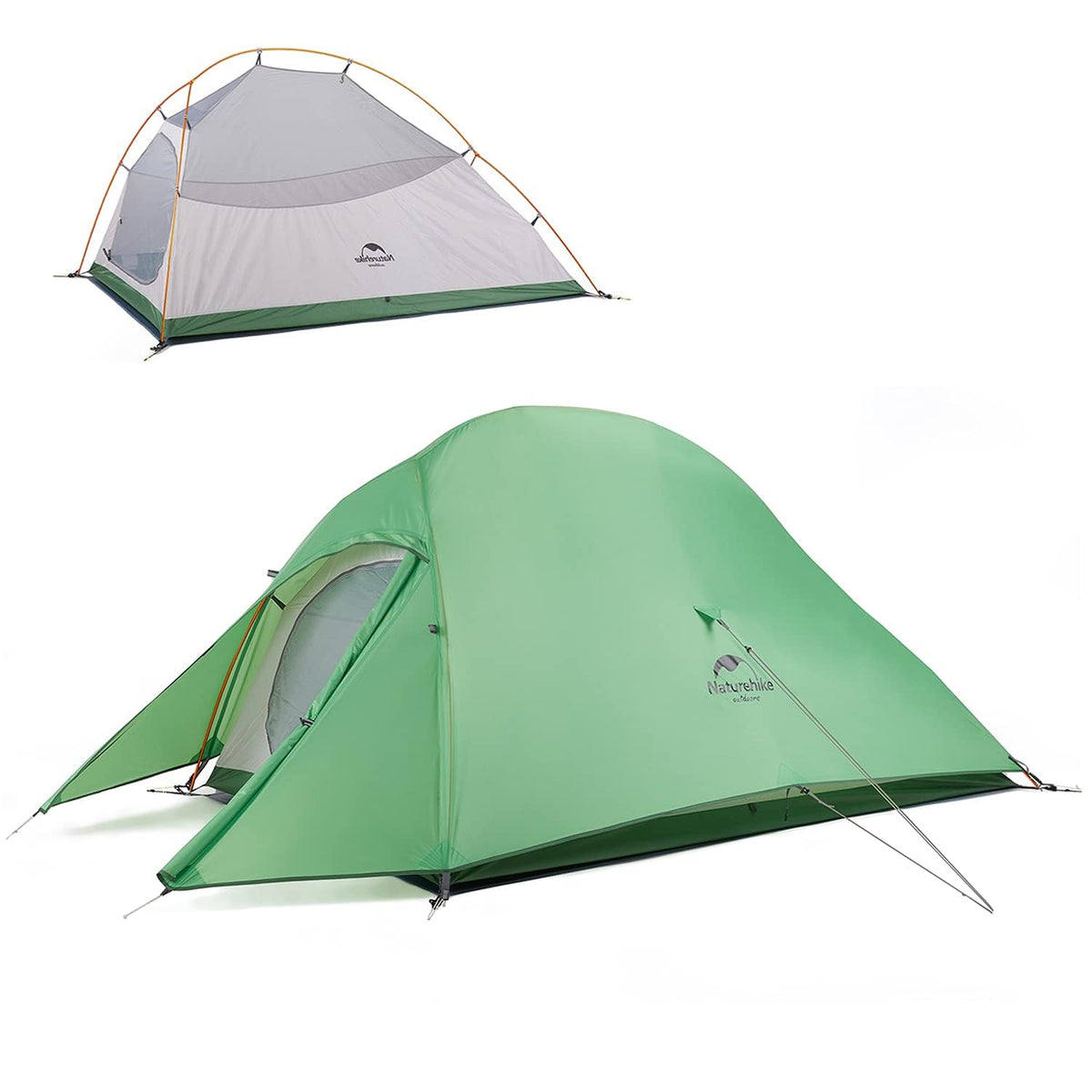 Naturehike Cloud Up tent exterior with waterproof outer layer for all-weather camping.