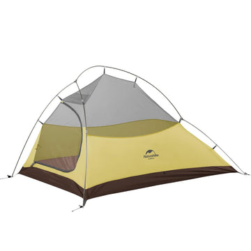 Naturehike Cloud-Up two-person interior shows ample space for two and gear.