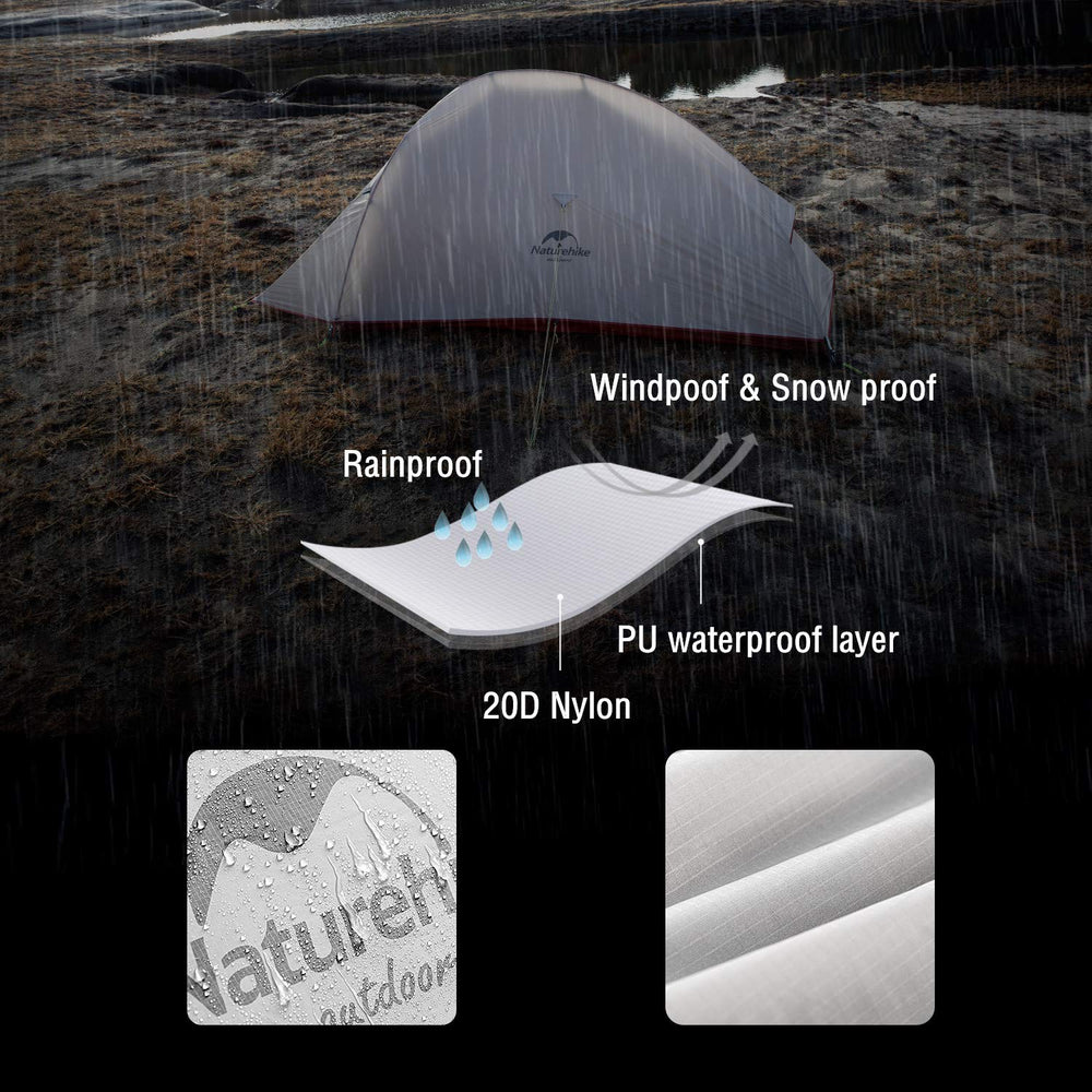 Naturehike Cloud-Up vestibule space ideal for gear storage