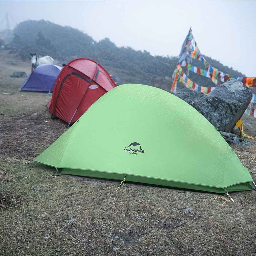Naturehike Cloud-Up vestibule space stores gear without entering the tent.