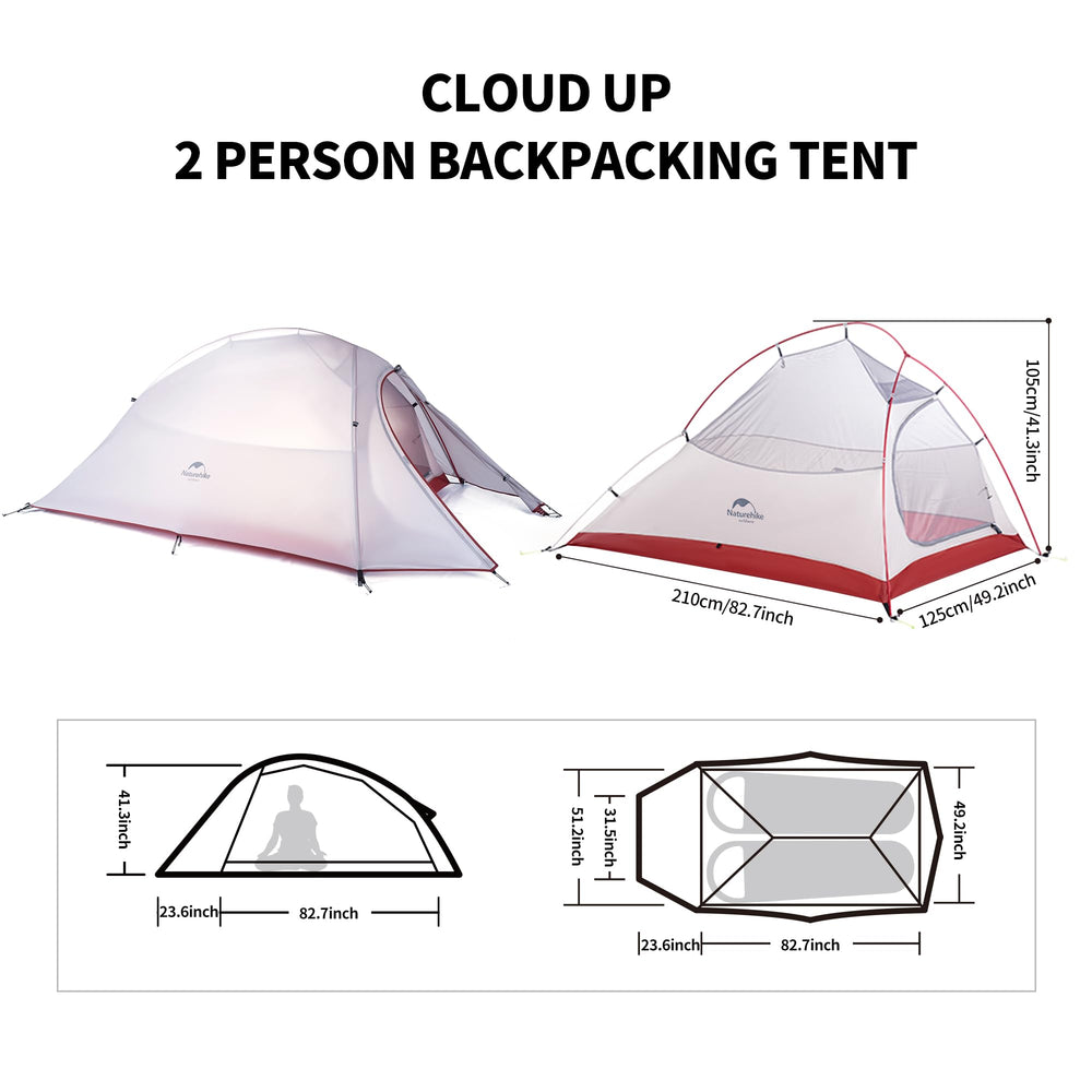 Naturehike Cloud-Up waterproof seams keep interior dry in rain