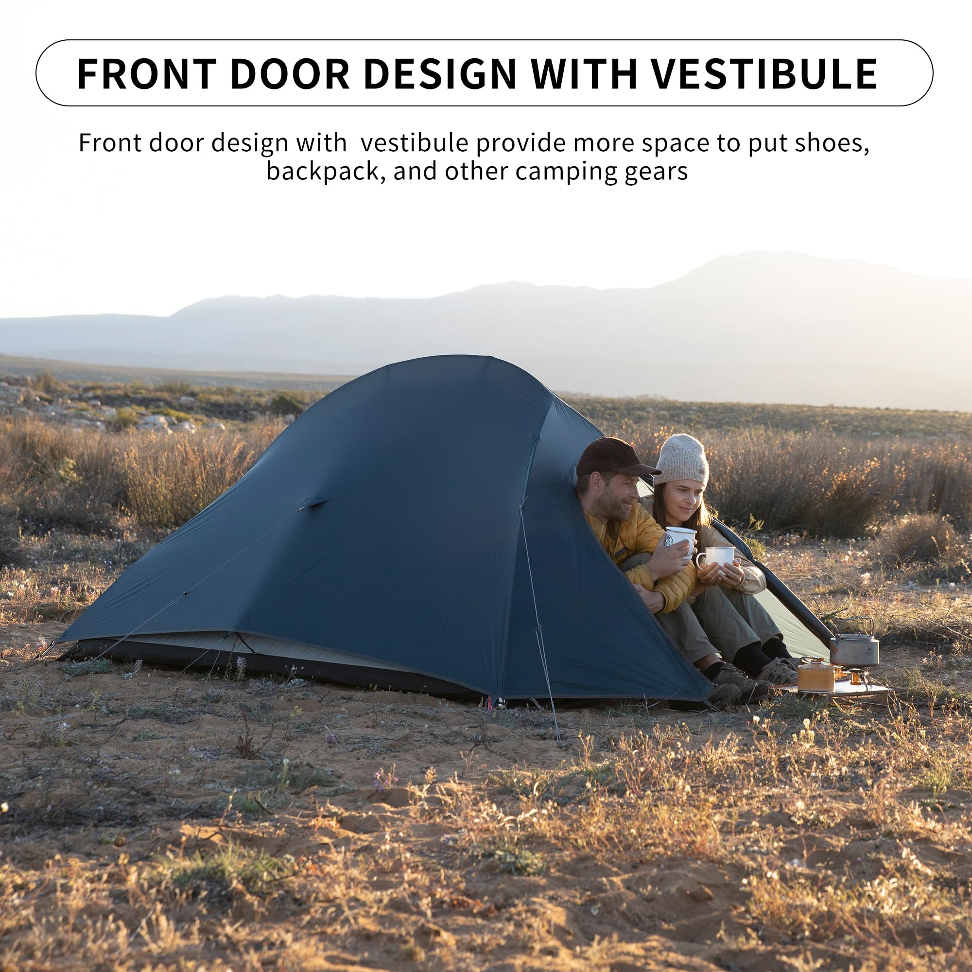 Naturehike Cloud-Up waterproof-seams image highlights PU4000mm protection for unpredictable weather.