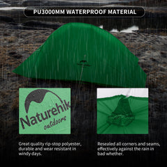 Naturehike Cloud-Up handles wind thanks to durable aluminum poles.