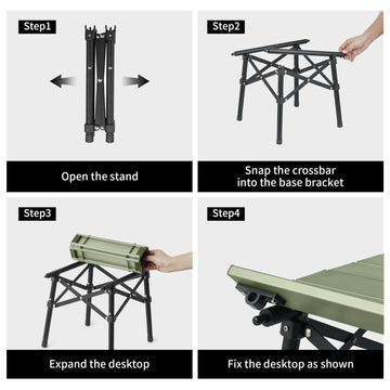 Naturehike cross-structure table supports up to 110 lbs for stable meals