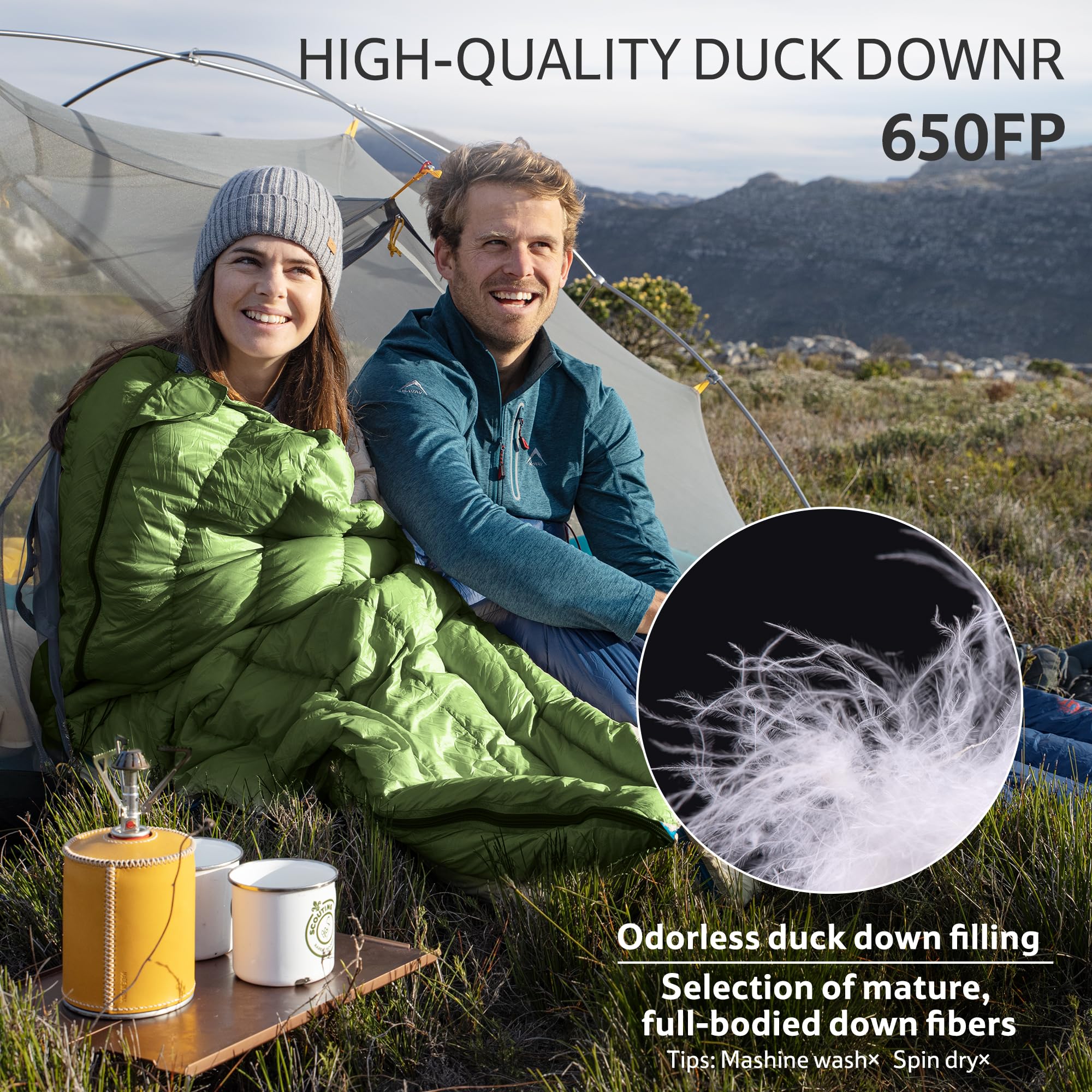 Naturehike down channel design provides even warmth along the body