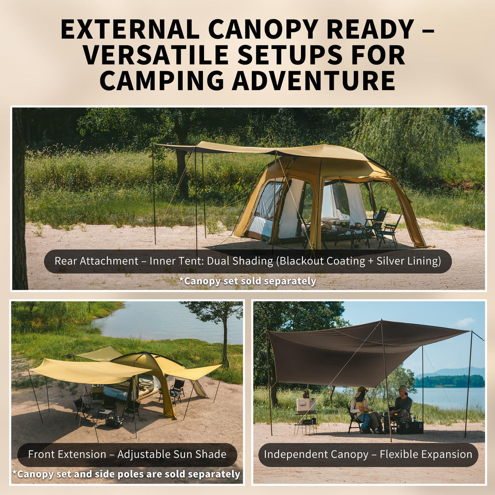 Naturehike Dune Hot Tent double-layer shell built for all-season protection.