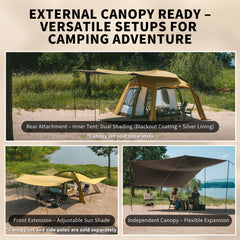 Naturehike Dune Hot Tent double-layer shell built for all-season protection.