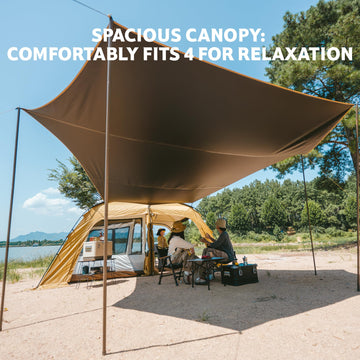 Naturehike Dune Hot Tent packaged contents show complete setup kit.