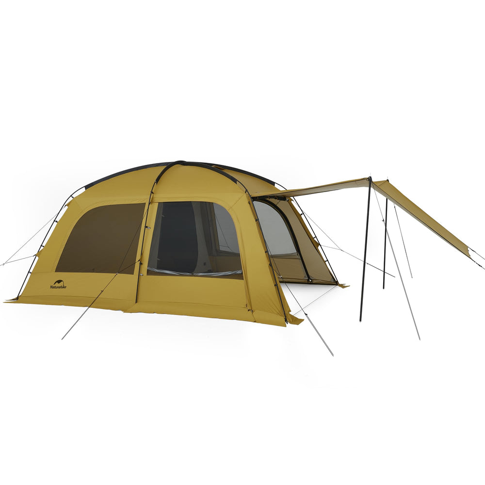 Naturehike Dune hot tent with stove jack setup offers all-season shelter for family camping with warmth.