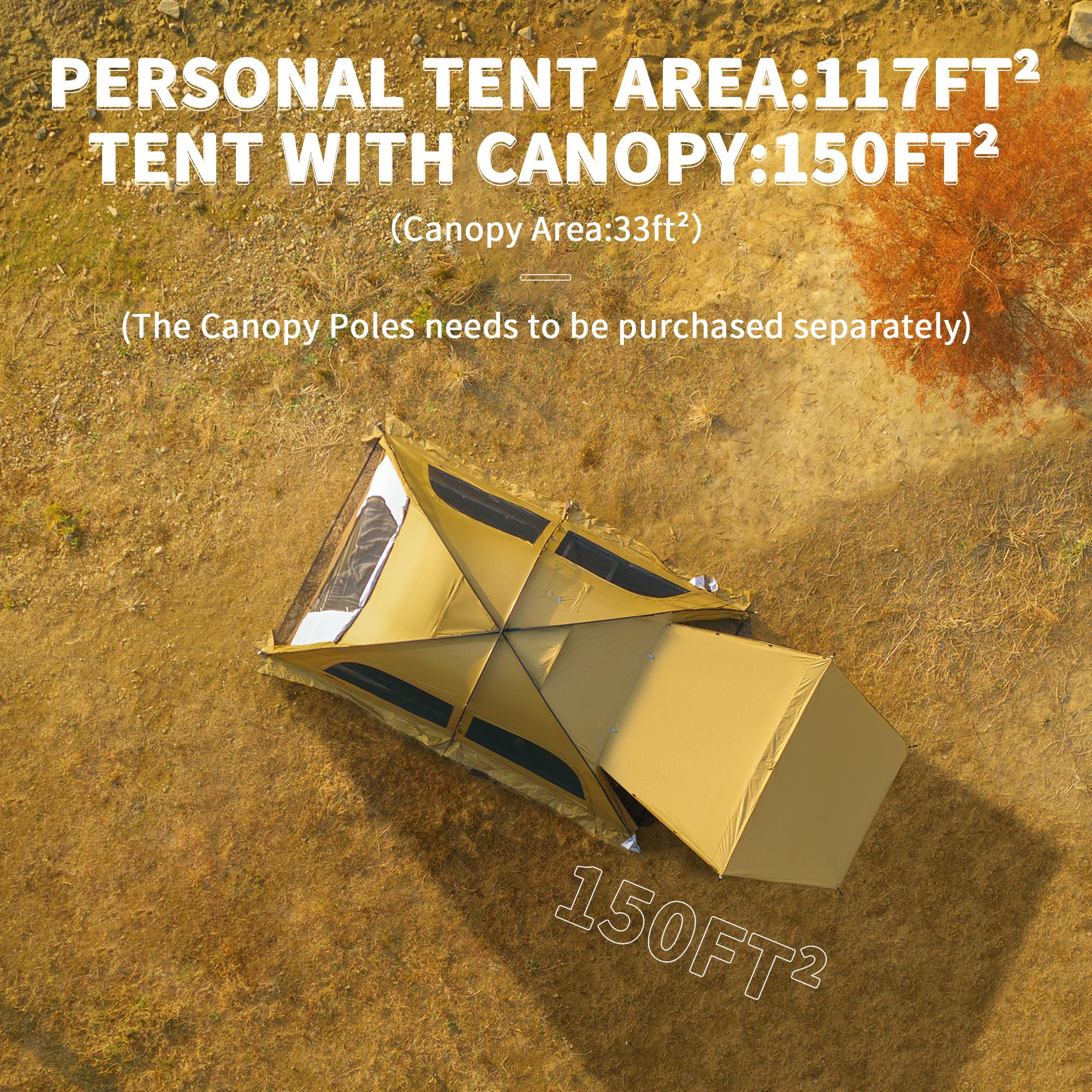 Naturehike Dune removable inner tent for flexible seasonal use.