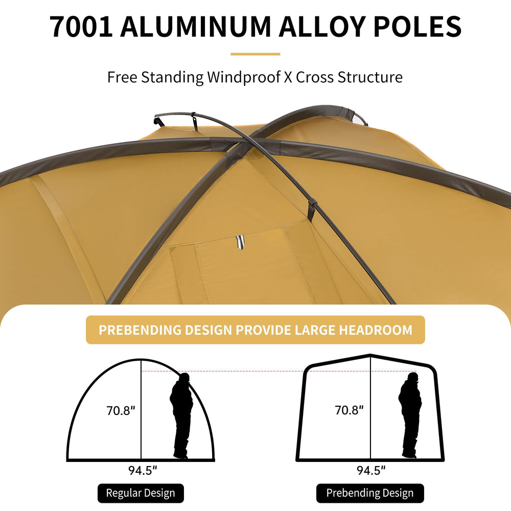Naturehike Dune 4-sided doors provide easy access and improved airflow in any season