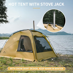 Naturehike Dune vestibule space demonstrates extra room for stoves, tables, and chairs