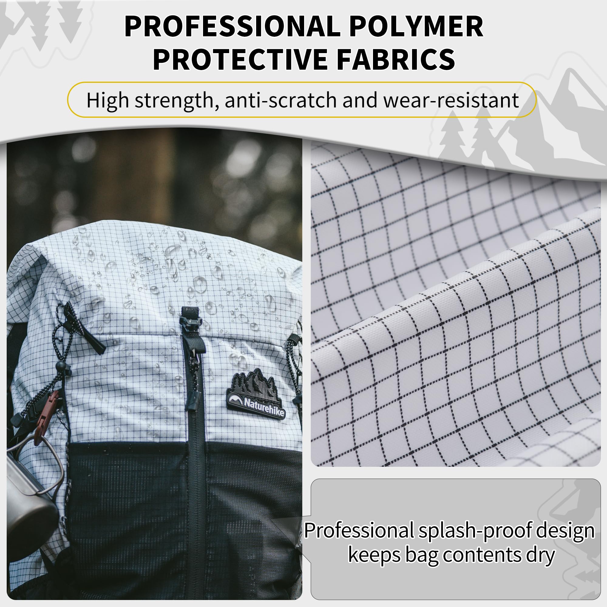 Naturehike external webbing attachment points for accessories and gear