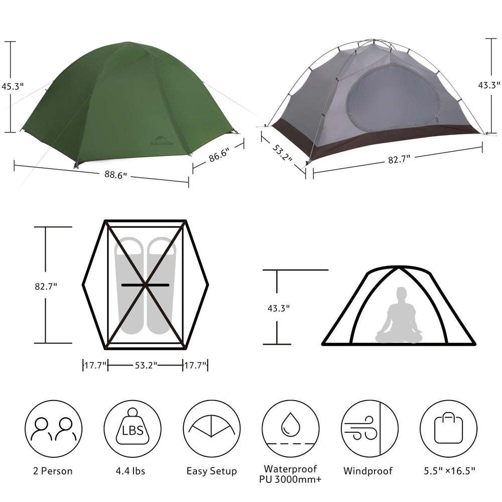 Naturehike four-season tent interior provides breathable warmth for comfortable nights